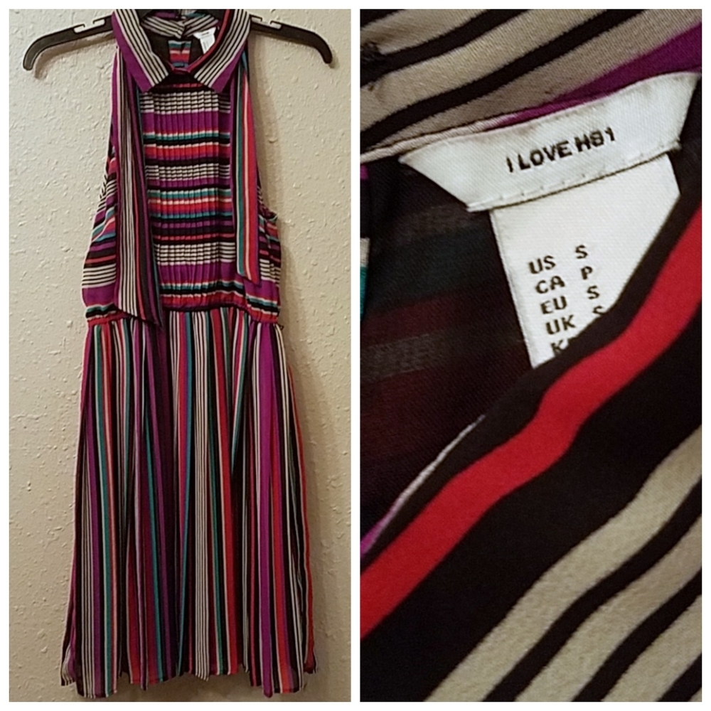 I Love H8 1 Colorful Stripes Maxi Dress